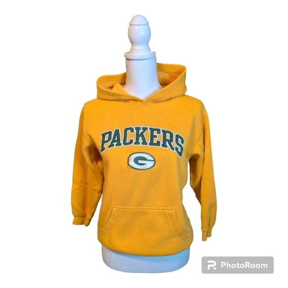 GREEN Bay Packers NFL Embroidered Logo SWEATSHIRT Youth Large fits WMNS S - Picture 1 of 10